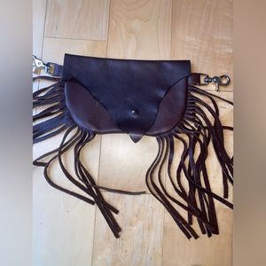Handmade leather (bison) waist pack. Handmade in California